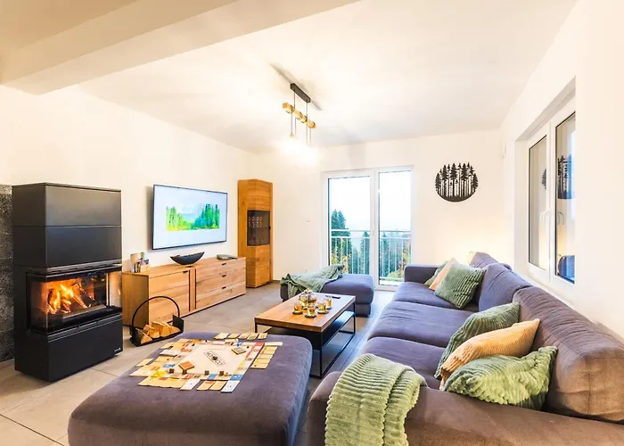 Feriehus Luxus-ferienhaus Mit Sauna, Hot Tub Und Grandiosem Panorama